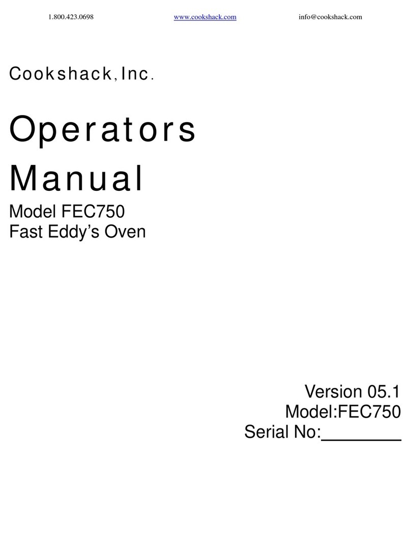 Cookshack Fast Eddy's FEC750 Operator's manual