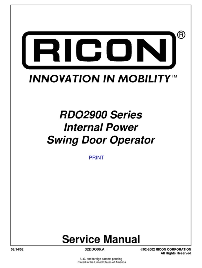 Ricon RDO2900 Series Service manual