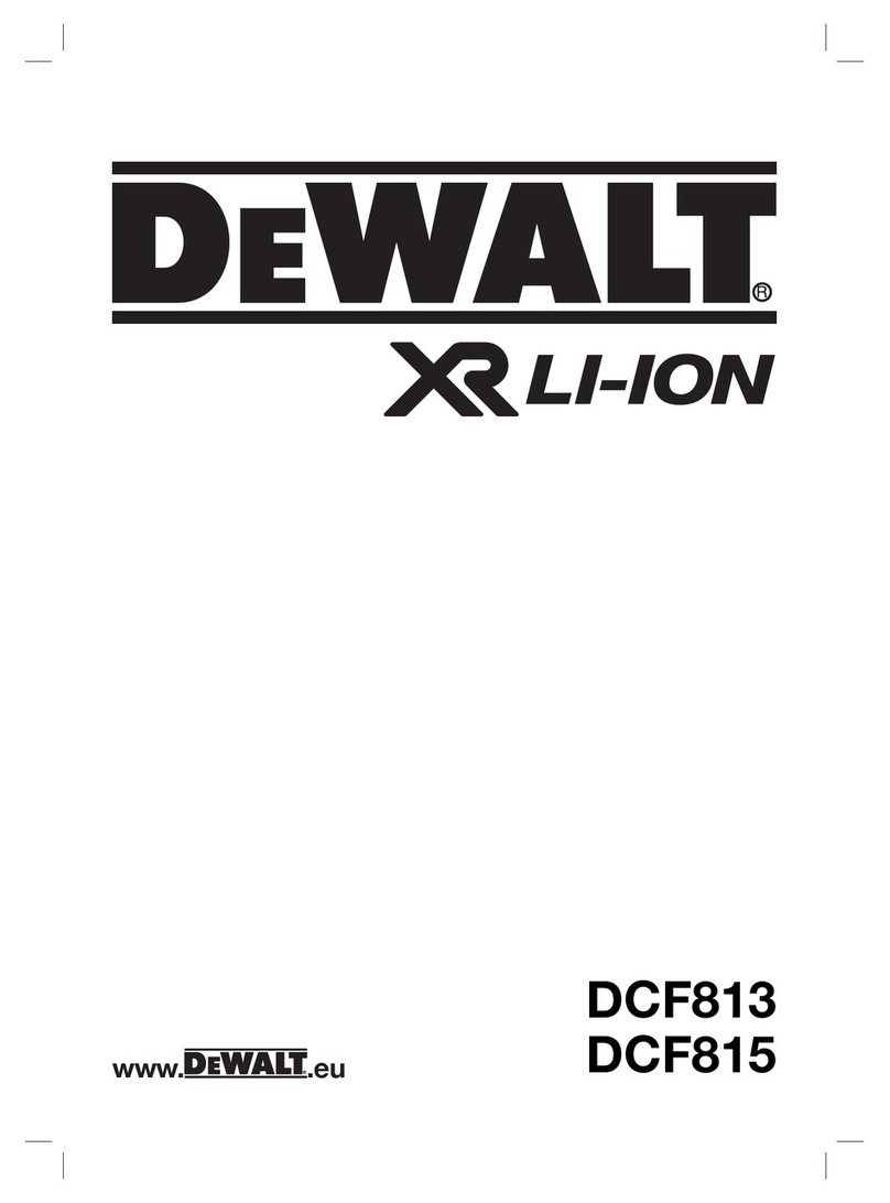 DeWalt XR Li-Ion DCF813 user guide