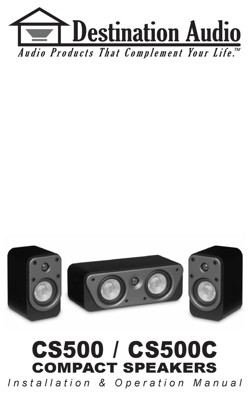 Destination Audio CS500 Installation & operation manual
