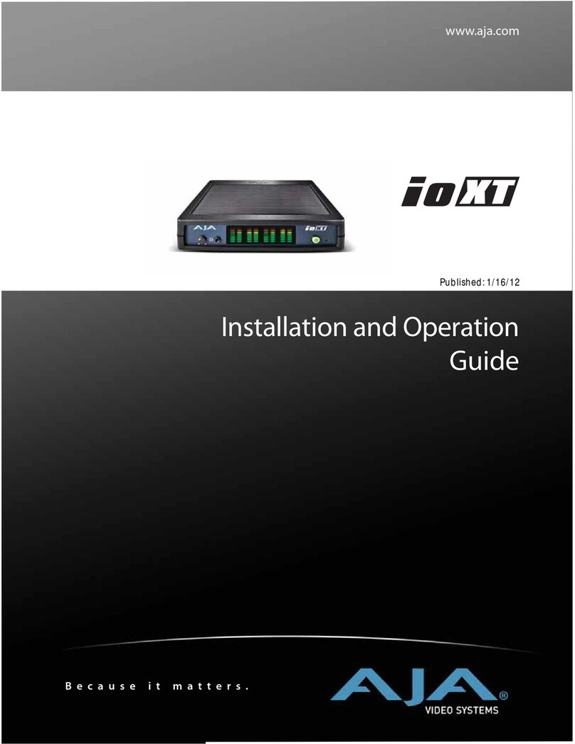 AJA io XT Installation and operation guide