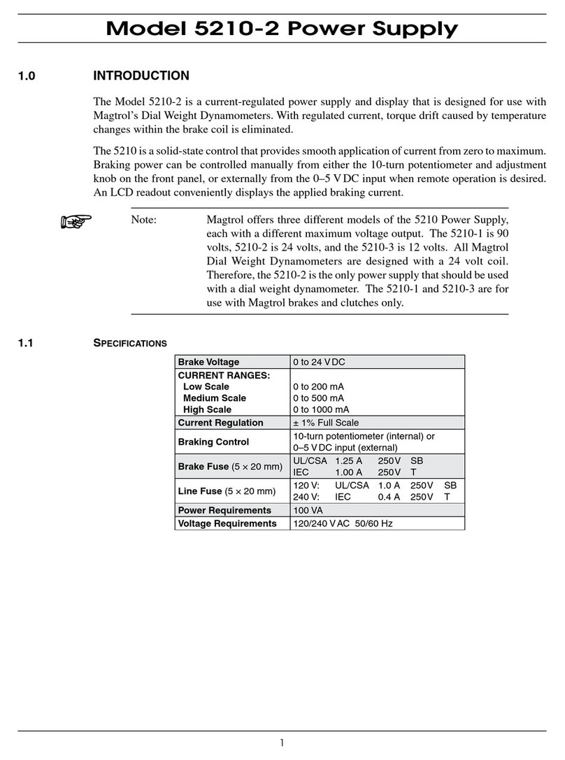 Magtrol 5210-2 User manual