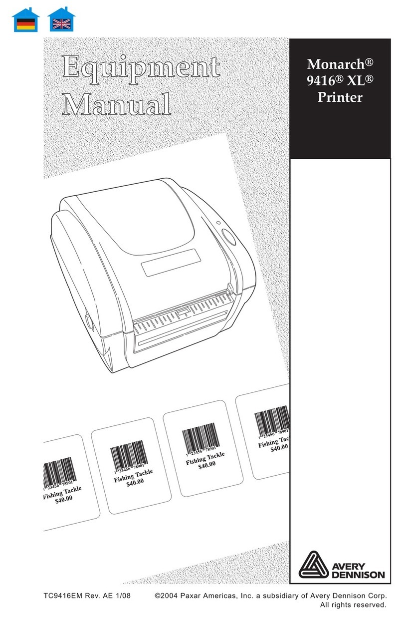 Avery Dennison MONARCH 9416 XL Technical Document Avery Dennison MONARCH 9416 XL Technical Document