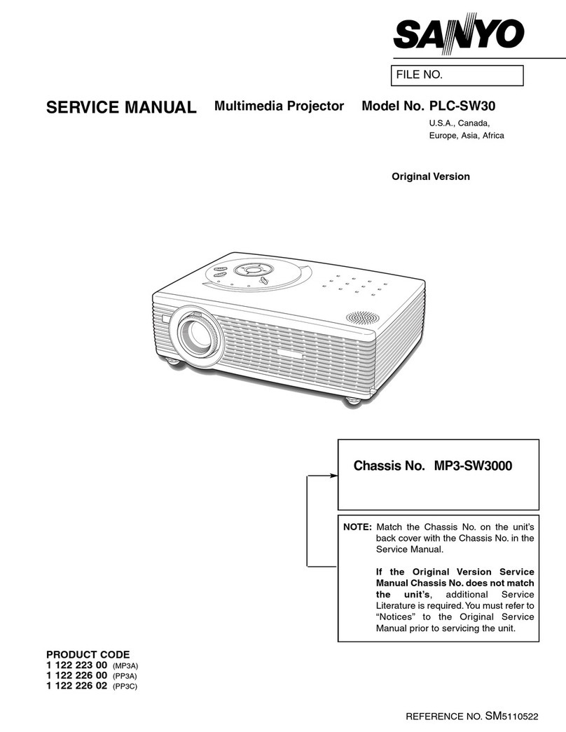 Sanyo plc sw30 - SVGA LCD Projector User manual