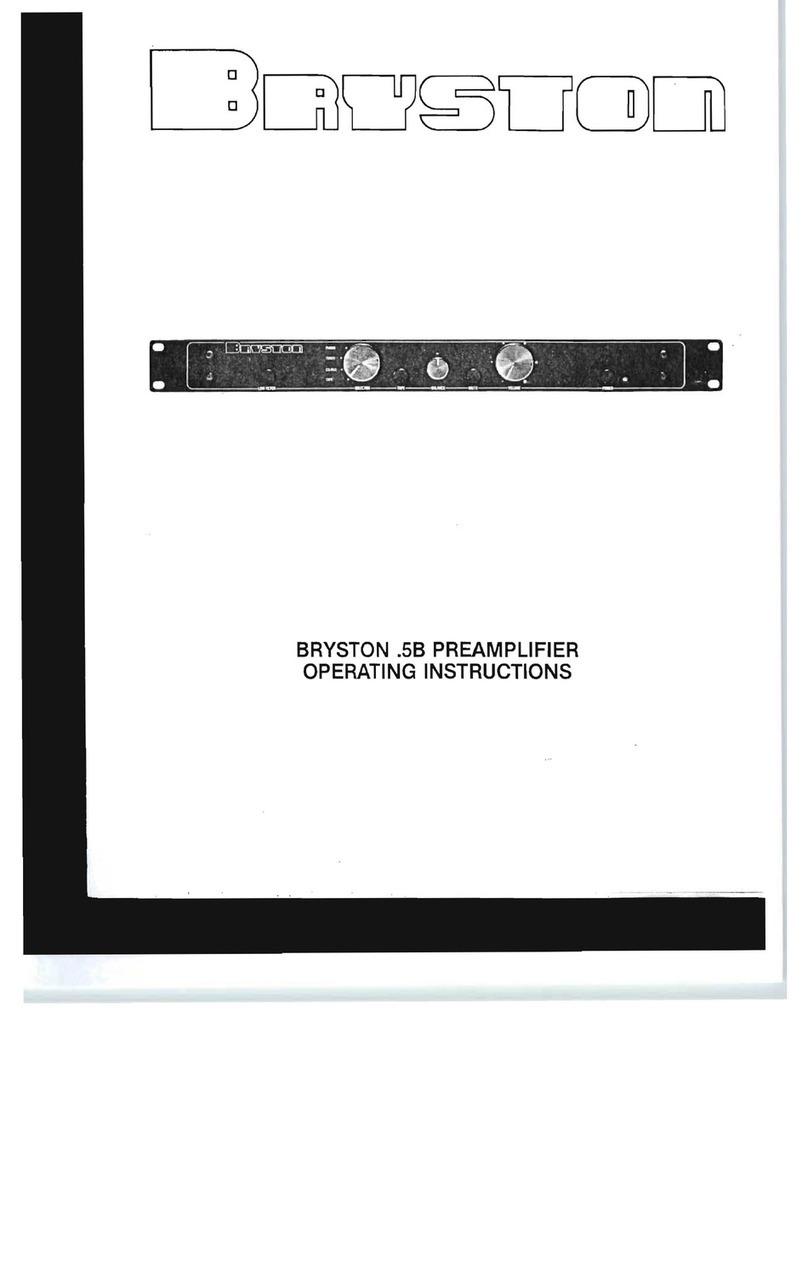 Bryston .5B Preamplifier User manual