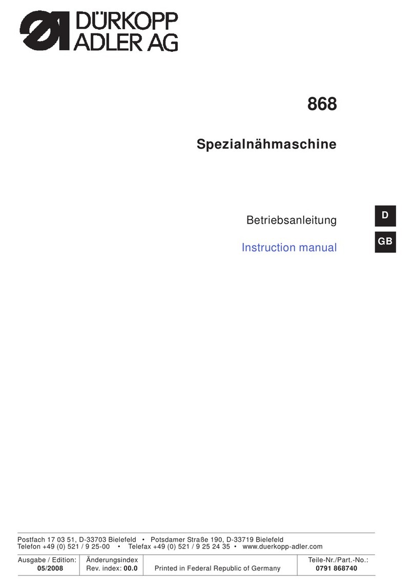 DURKOPP ADLER 868 instruction manual