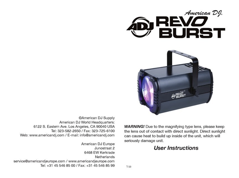 American DJ Revo Burst User instructions