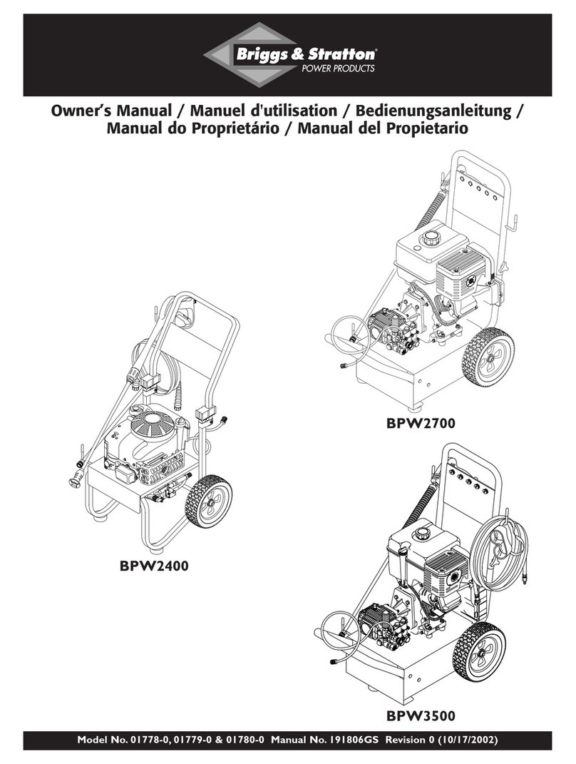 Briggs & Stratton BPW2400 User manual Briggs & Stratton BPW2400 User manual