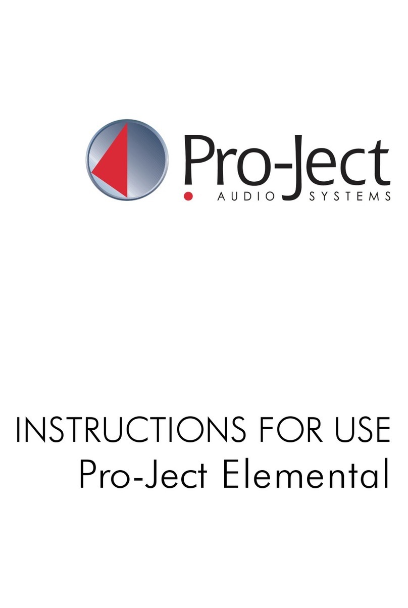 Pro-Ject Audio Systems Elemental User manual