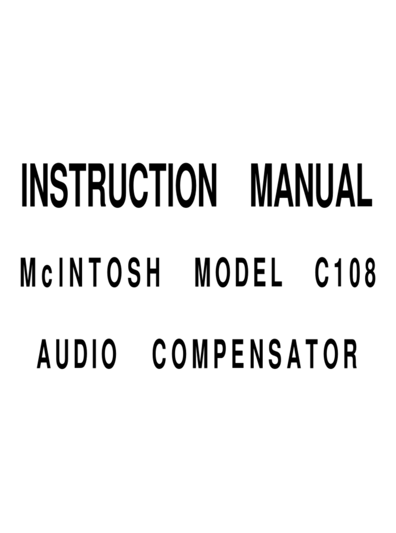 McIntosh C108 - User manual