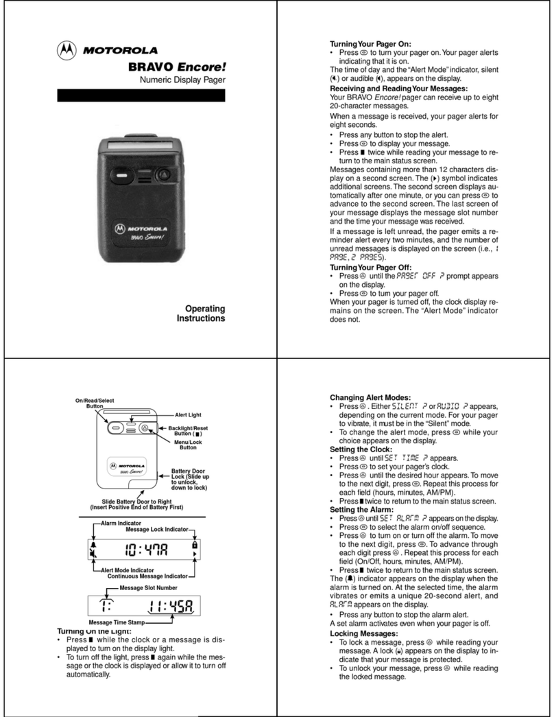 Motorola BRAVO Encore User manual