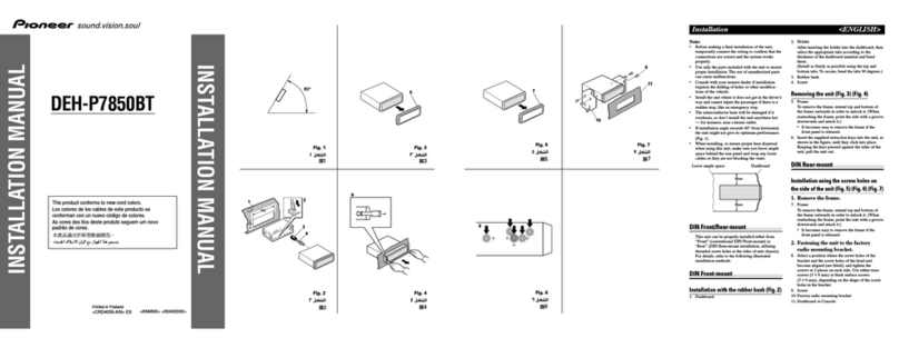 Pioneer DEH-P7850BT installation manual