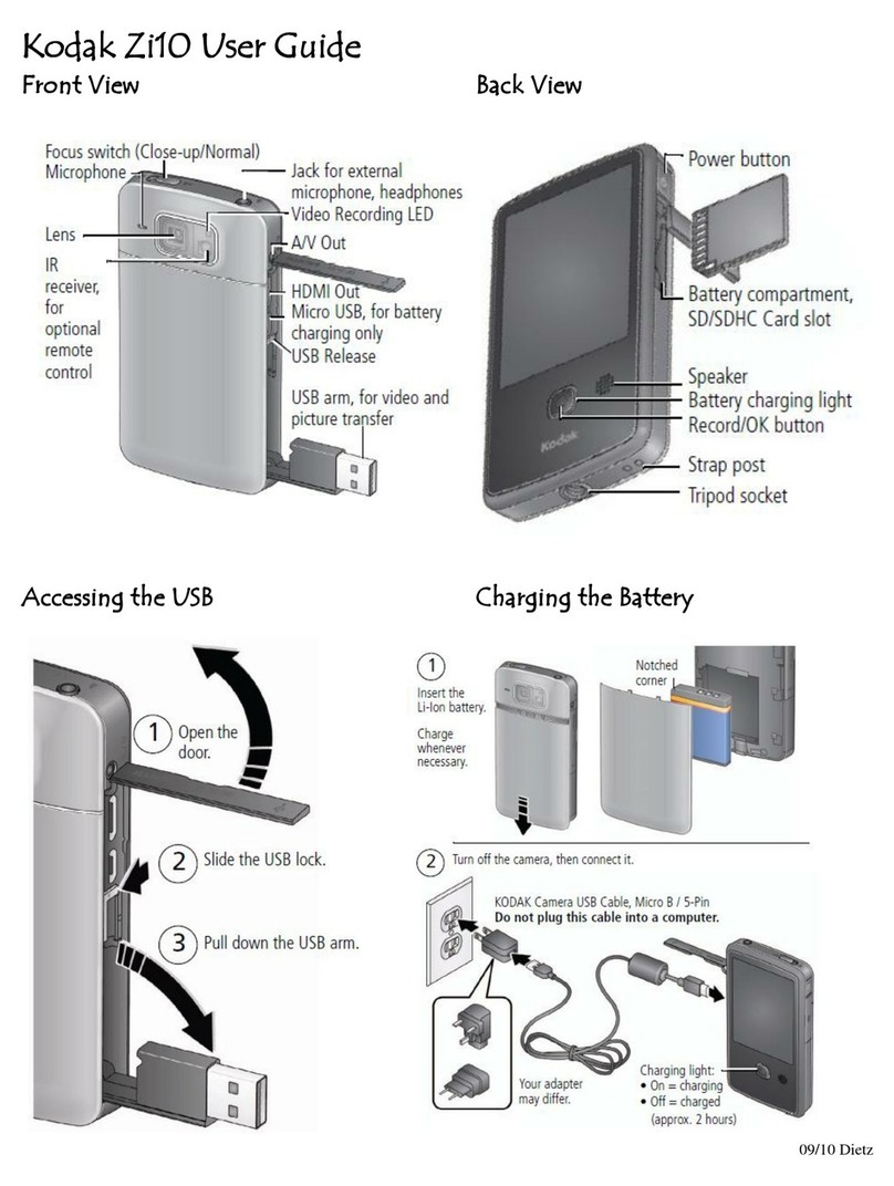 Kodak PLAYTOUCH ZI10 User manual Kodak PLAYTOUCH ZI10 User manual