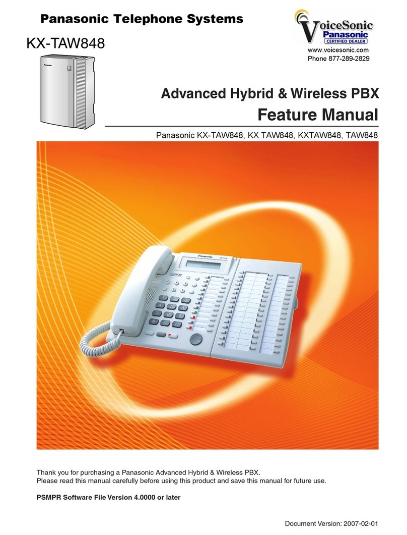 Panasonic KX- TAW848 Owner's manual Panasonic KX- TAW848 Owner's manual