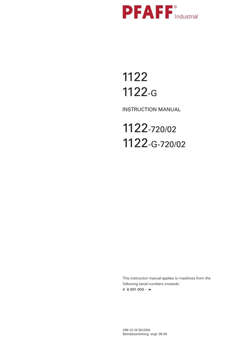 Pfaff 1122-G-720/02 User manual