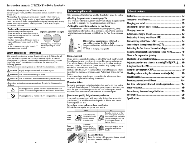 Citizen Eco-Drive Proximity instruction manual