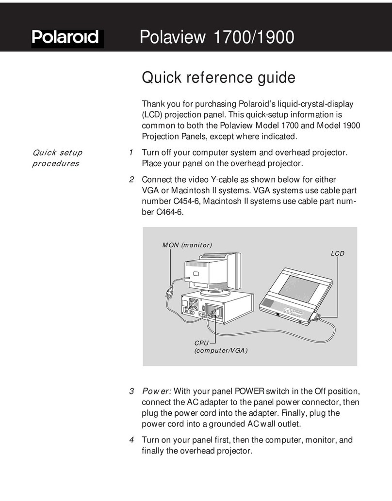 Polaroid Polaview 1700 Quick reference guide