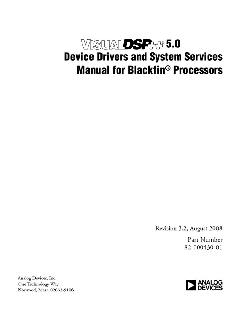 Analog Devices VisualDSP++ 5.0 User manual Analog Devices VisualDSP++ 5.0 User manual