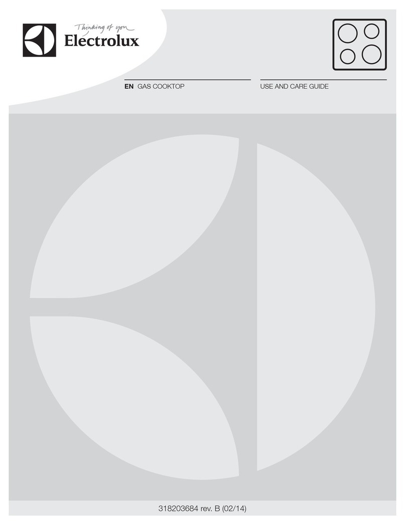 Electrolux GAS COOKTOP User manual