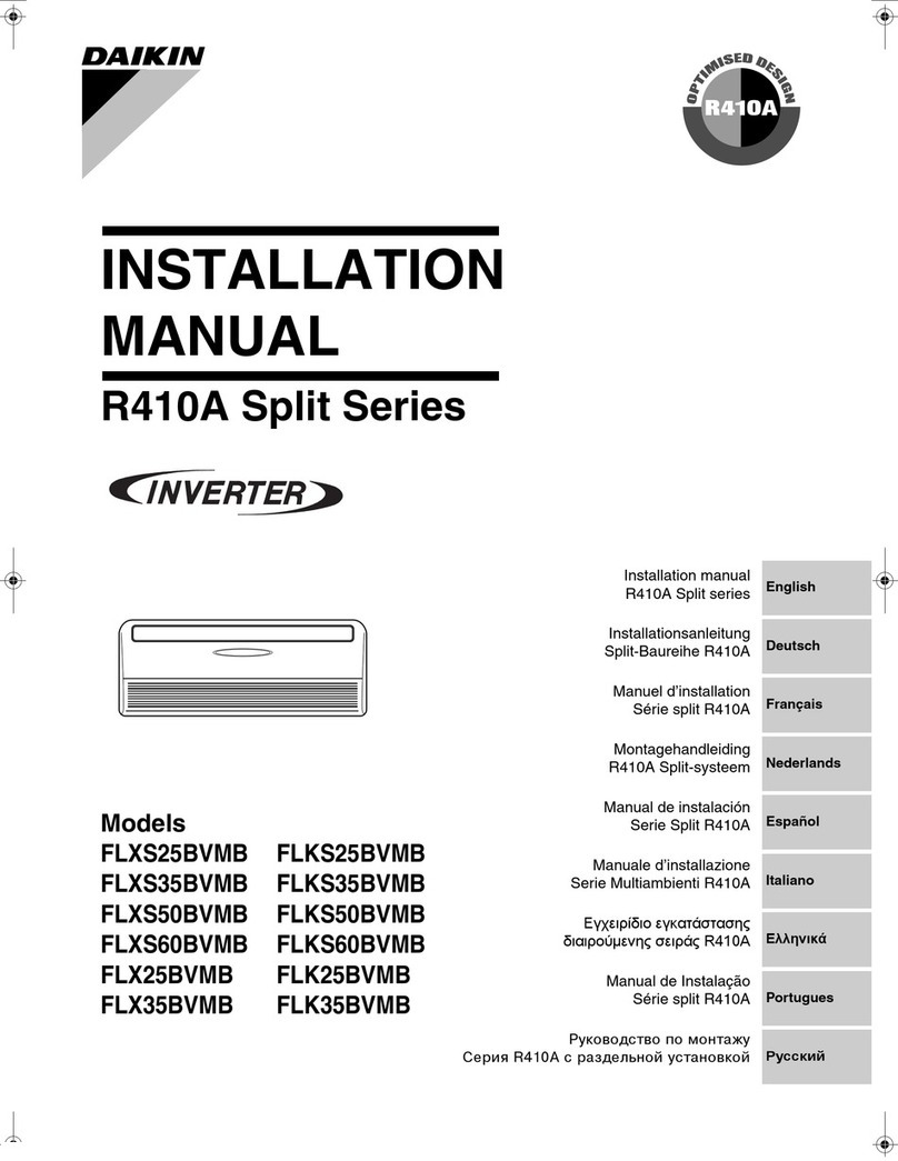 Daikin Inverter FLXS25BVMB installation manual Daikin Inverter FLXS25BVMB installation manual