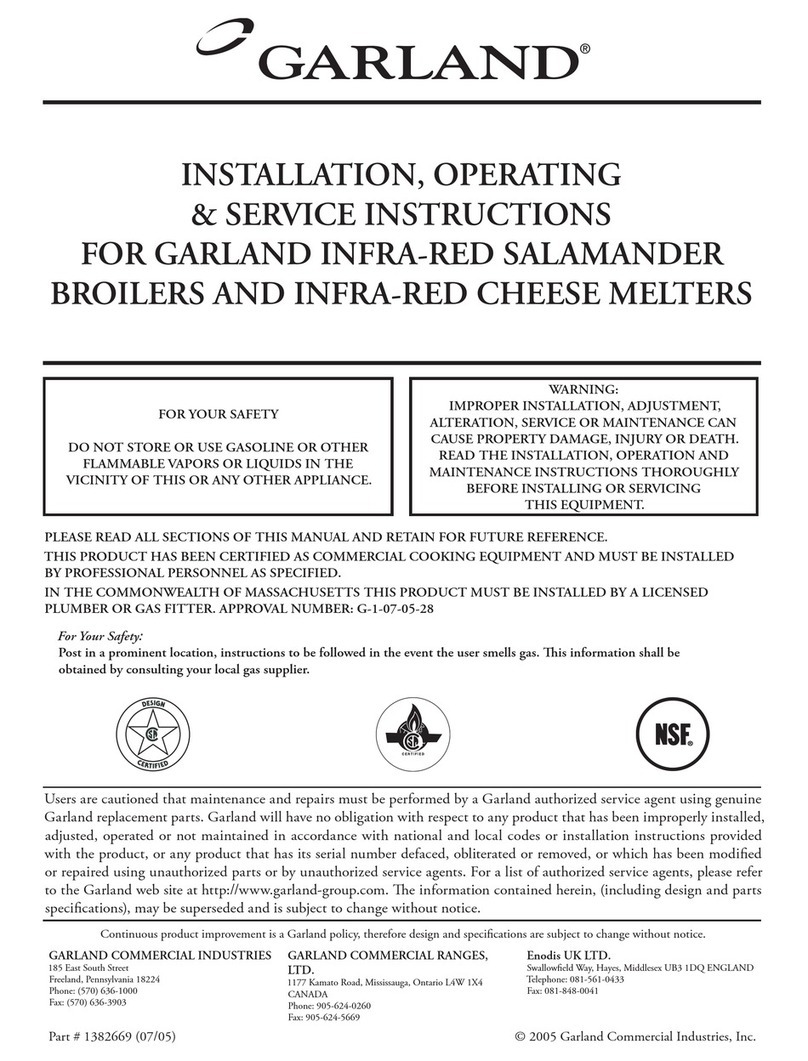 Garland IR36-280L Installation & operating guide Garland IR36-280L Installation & operating guide