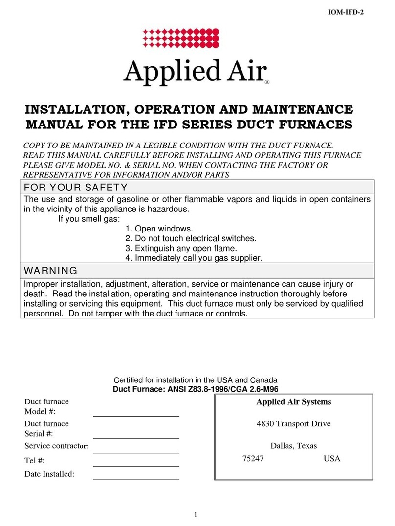 Applied Air IFD SERIES Installation, operation and maintenance manual