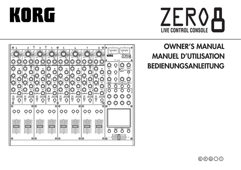 Korg Digital Mixer ZERO8 User manual