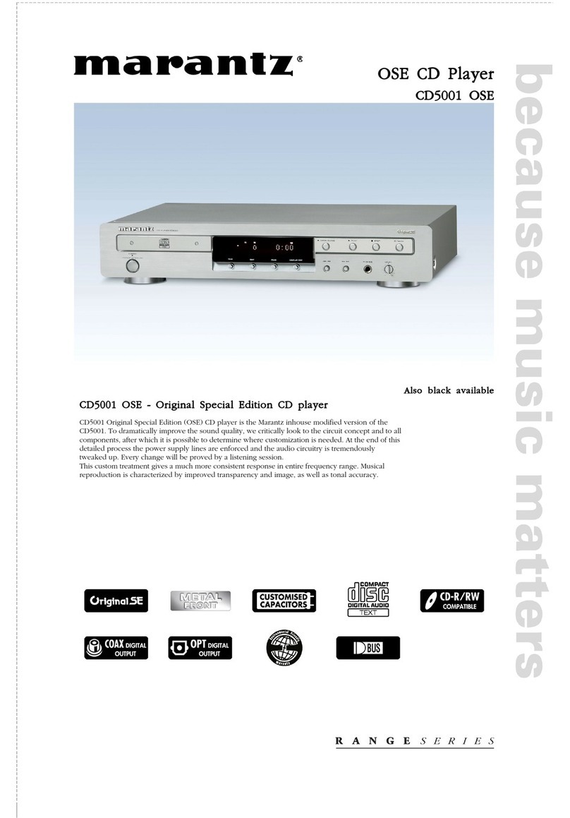 Marantz CD5001 OSE Owner's manual