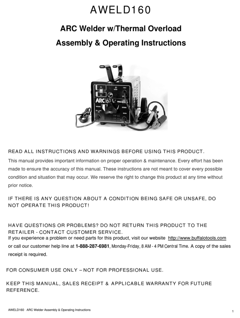 Buffalo Tools AWELD160 Assembly & operating instructions Buffalo Tools AWELD160 Assembly & operating instructions