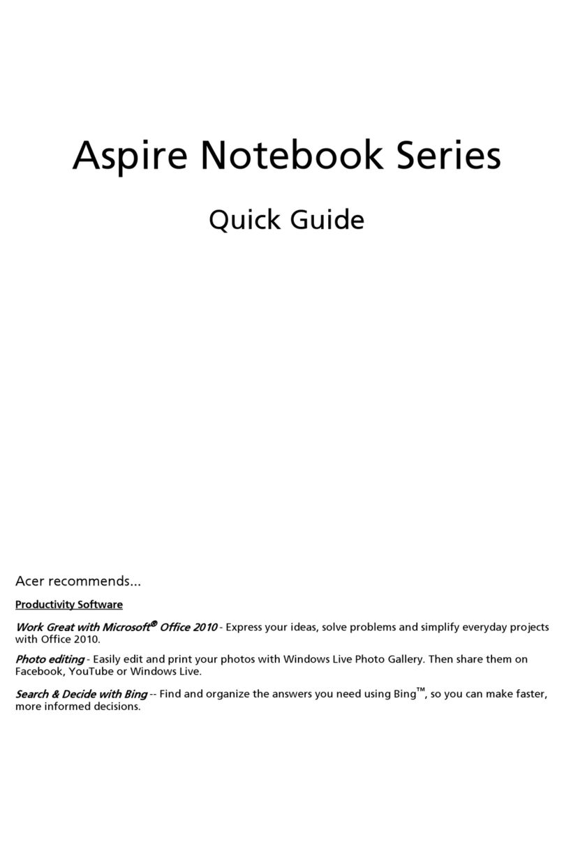 Acer Aspire Notebook Series User manual Acer Aspire Notebook Series User manual