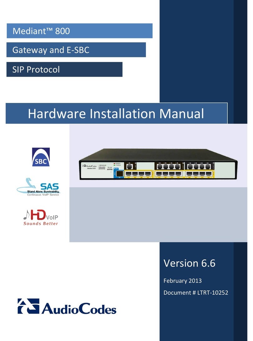 AudioCodes Mediant 800 Assembly instructions