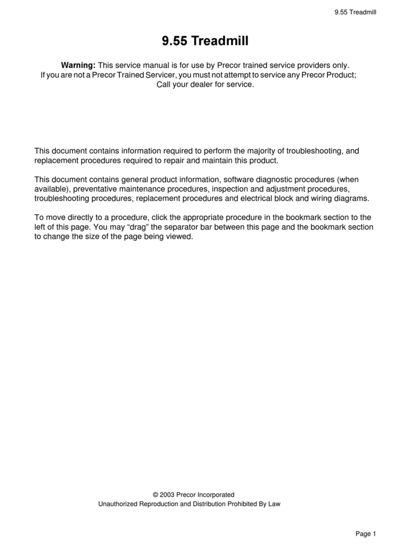 Precor 9.55 User manual