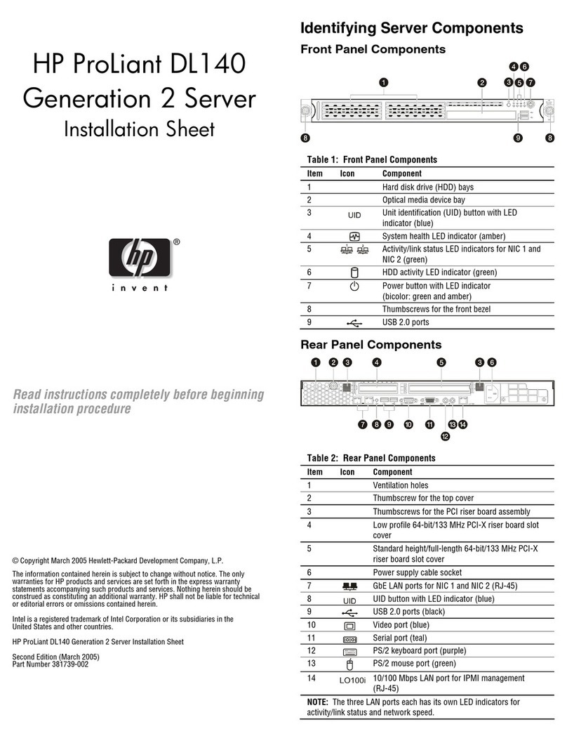 HP ProLiant DL140 Assembly instructions