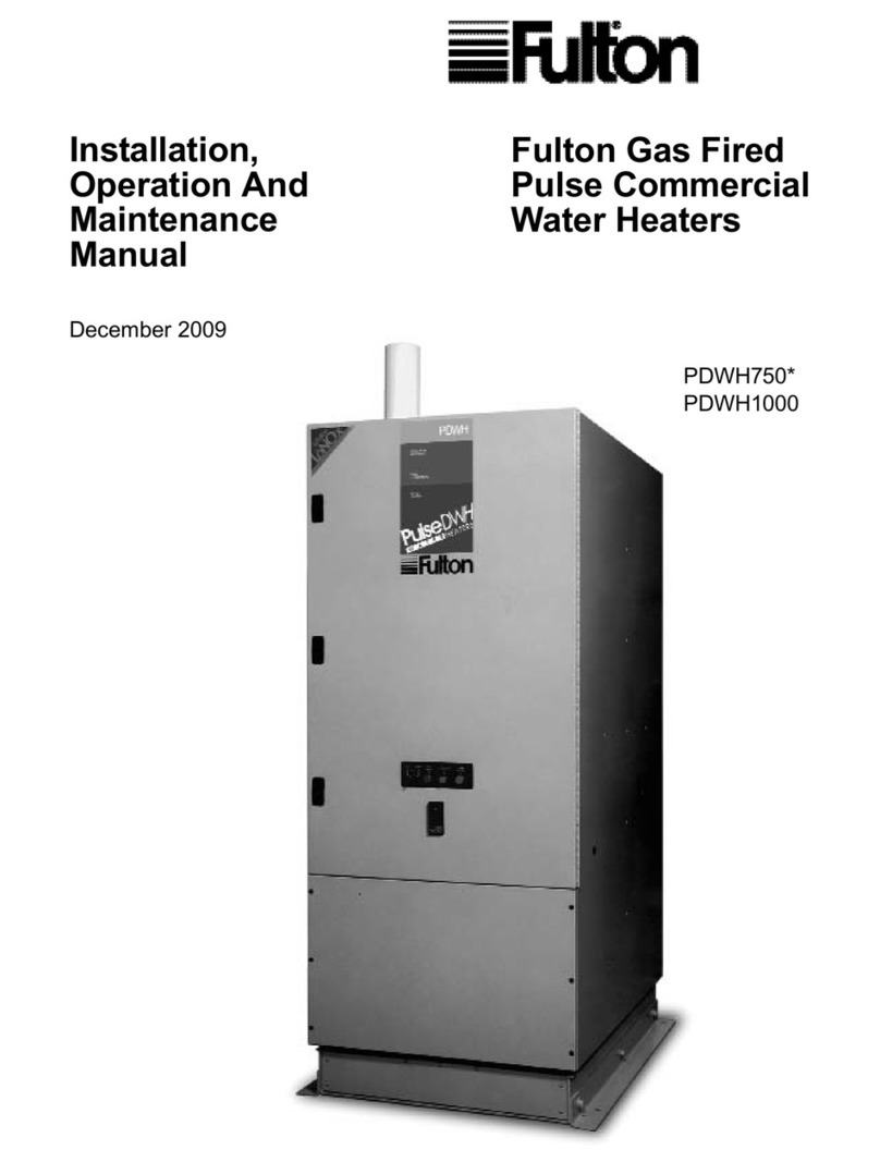 FULTON PDWH750* Installation, operation and maintanance manual