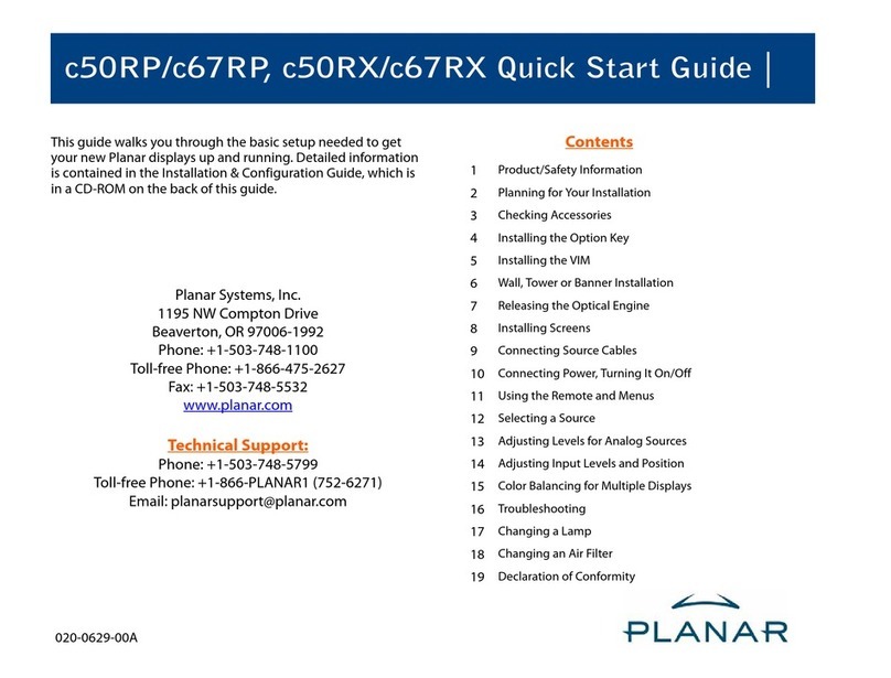 Planar c50RP User manual