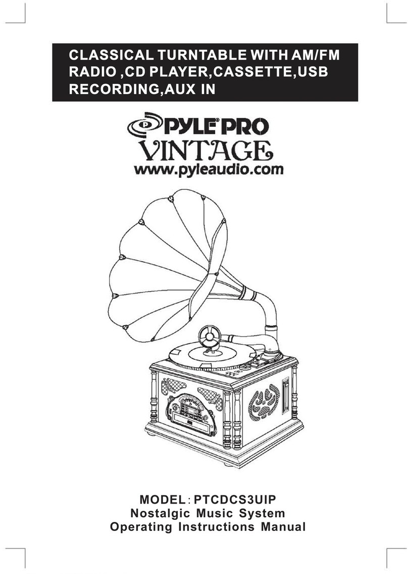 PYLE Audio Vintage PTCDCS3UIP Instruction Manual
