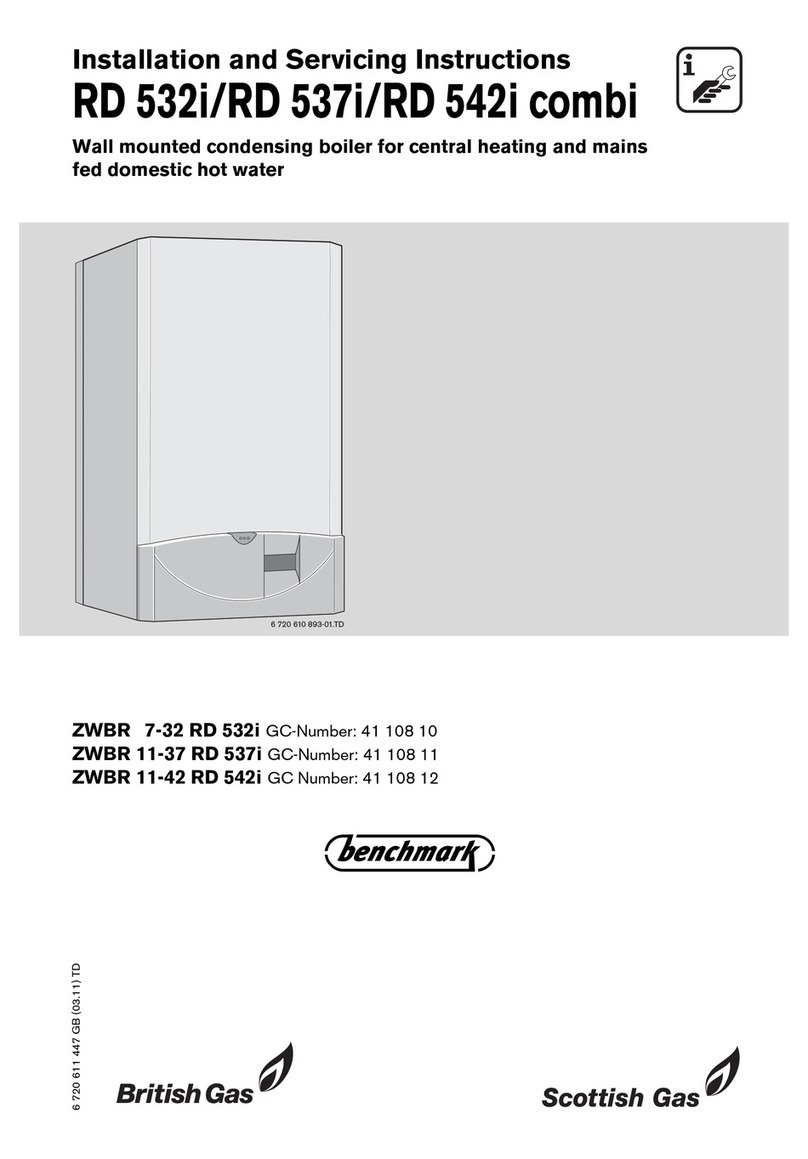 Benchmark RD 542i combi Installation and servicing instructions
