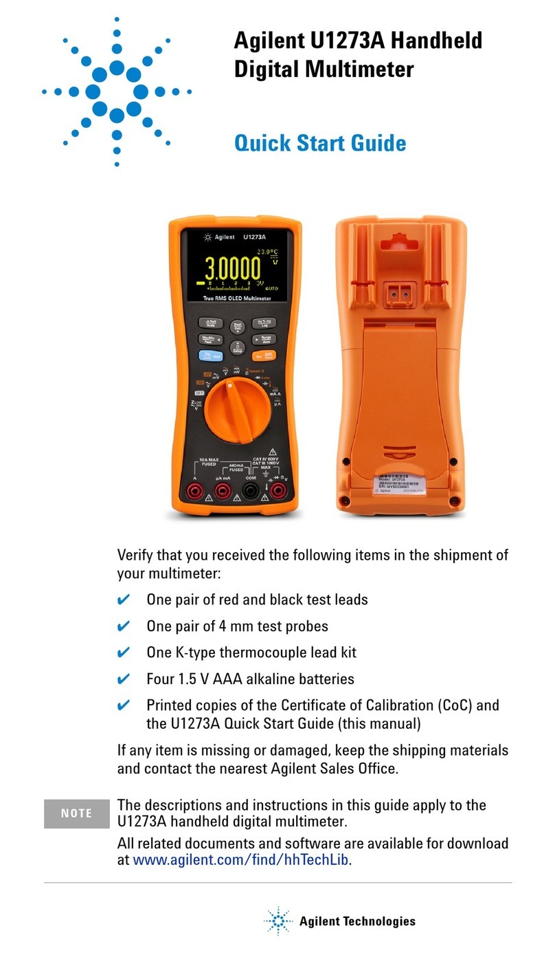 Agilent Technologies U1273A User manual
