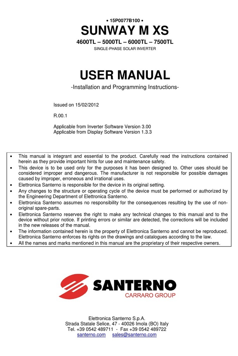 Santerno SUNWAY M XS user manual