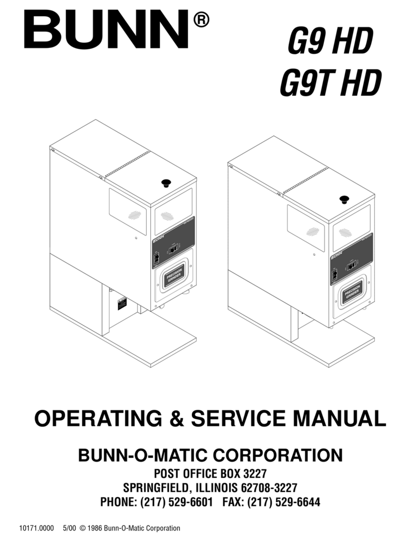 Bunn G9 HD Instruction and safety manual