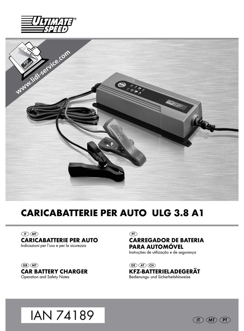 ULTIMATE SPEED ULG 3.8 A1 BATTERY CHARGER Operation and safety notes ULTIMATE SPEED ULG 3.8 A1 BATTERY CHARGER Operation and safety notes