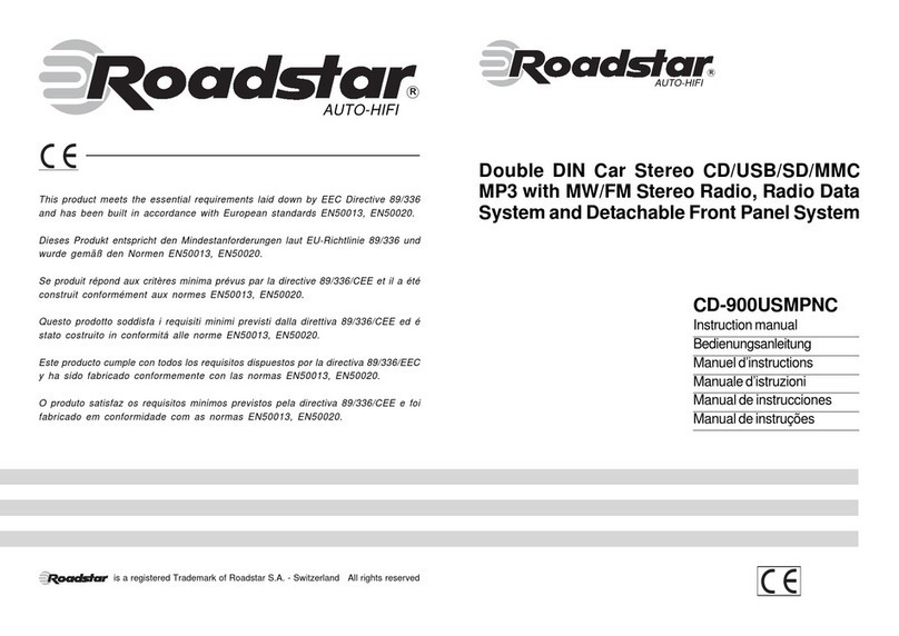 Roadstar CD-900USMPNC instruction manual