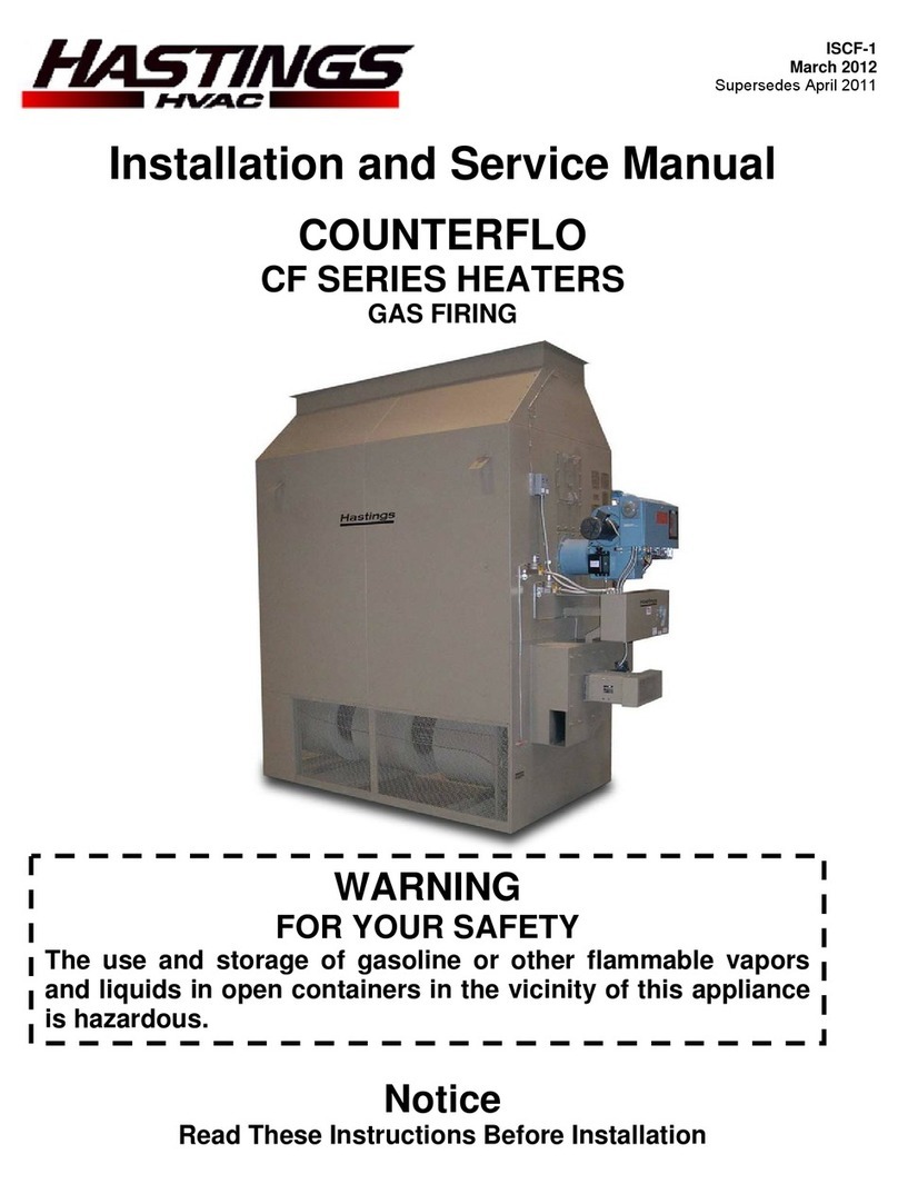 Hastings COUNTERFLO CF SERIES Installation and service manual