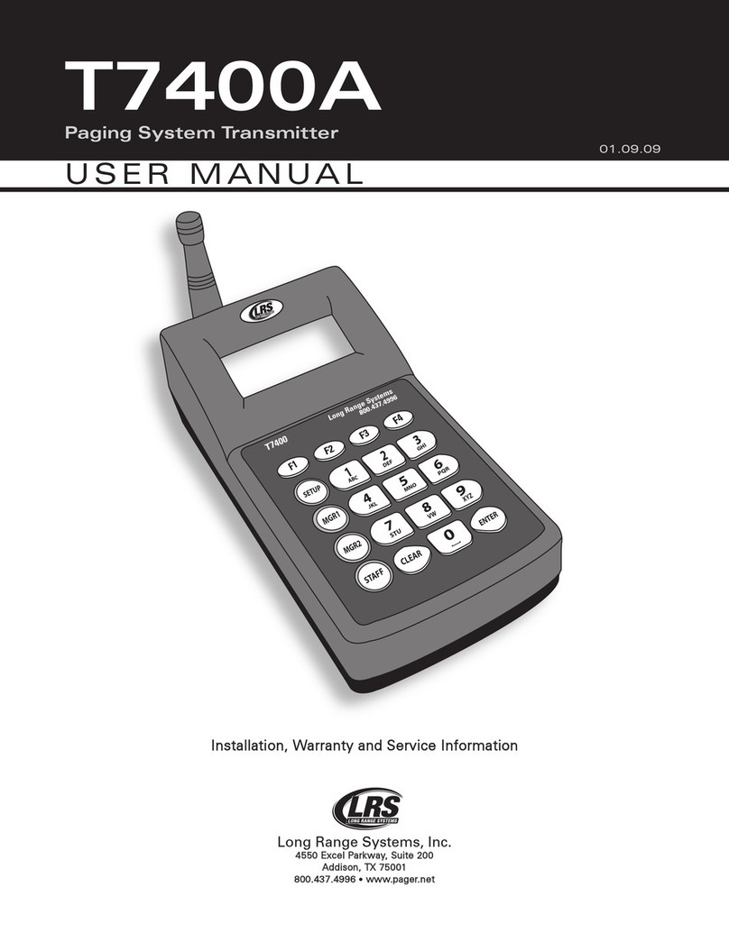Long Range Systems T7400A user manual Long Range Systems T7400A user manual