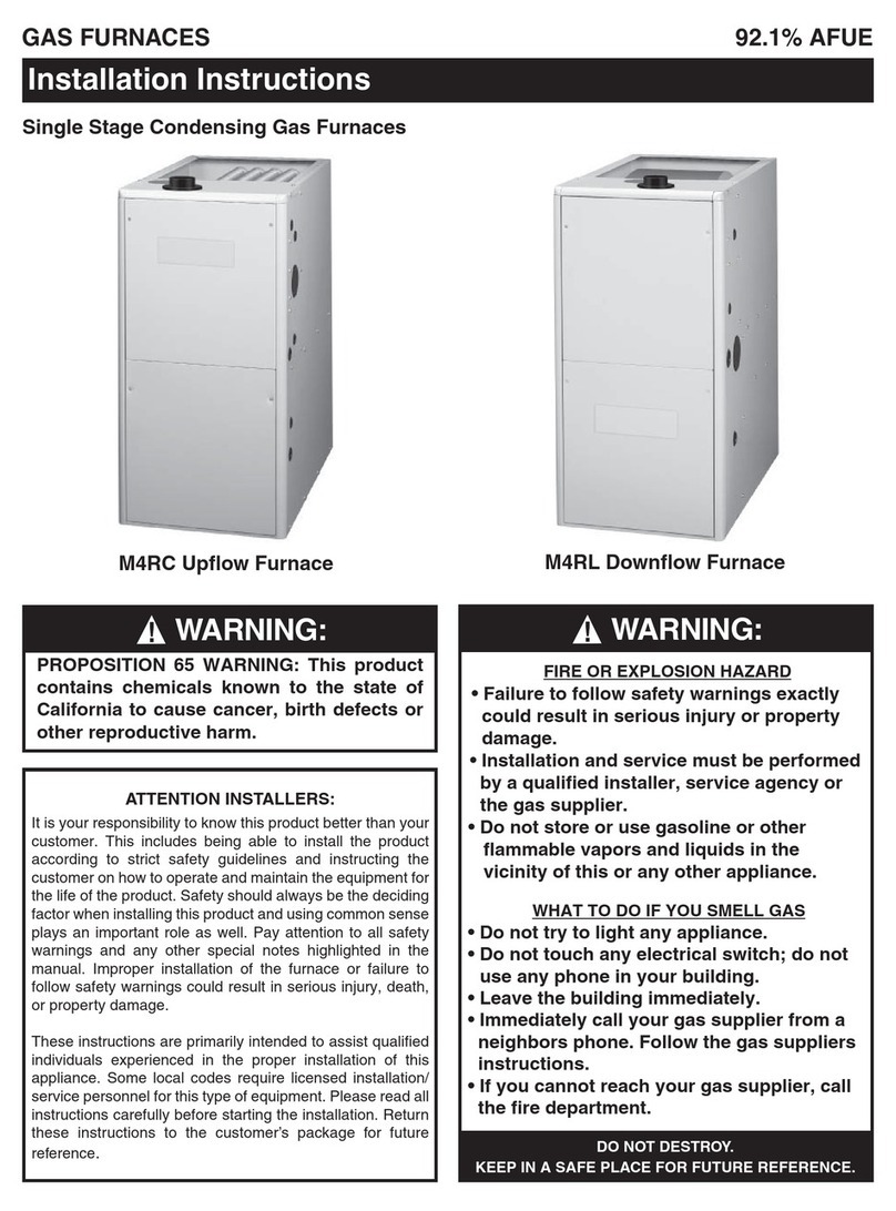 Nordyne M4RC installation instructions