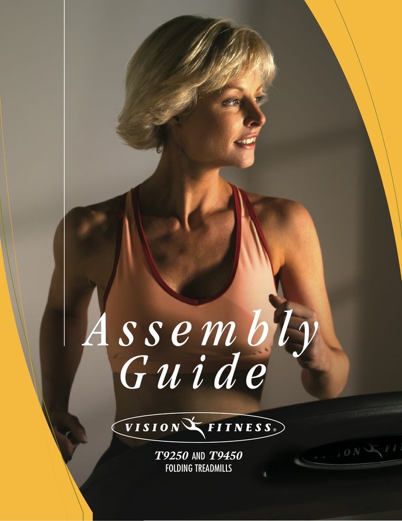 Vision Fitness T9250 Assembly guide