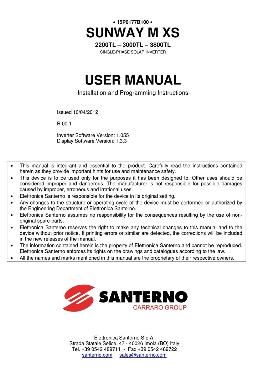 Santerno SUNWAY M XS user manual