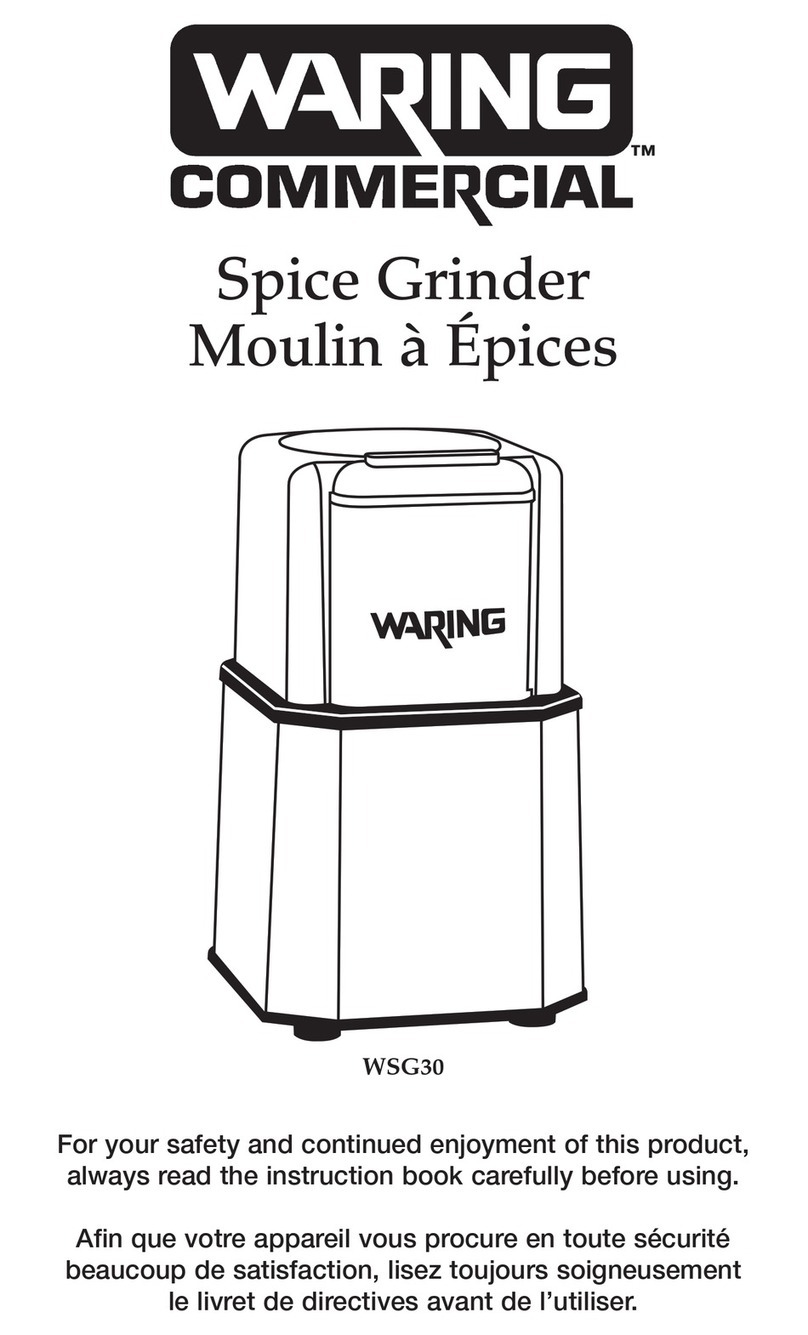 Waring WSG30 User manual Waring WSG30 User manual