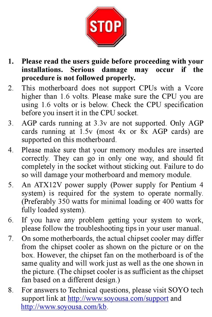 SOYO SY-P4I875P DRAGON 2 V1.0 User manual