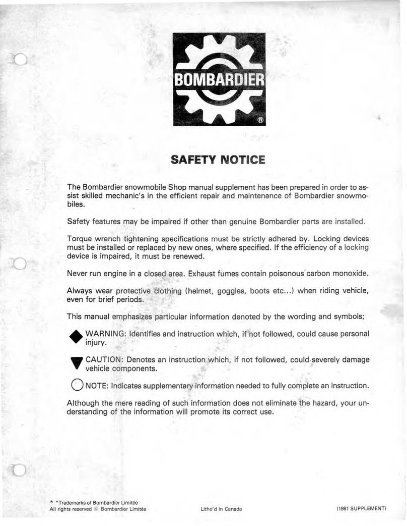 BOMBARDIER 1980 User manual
